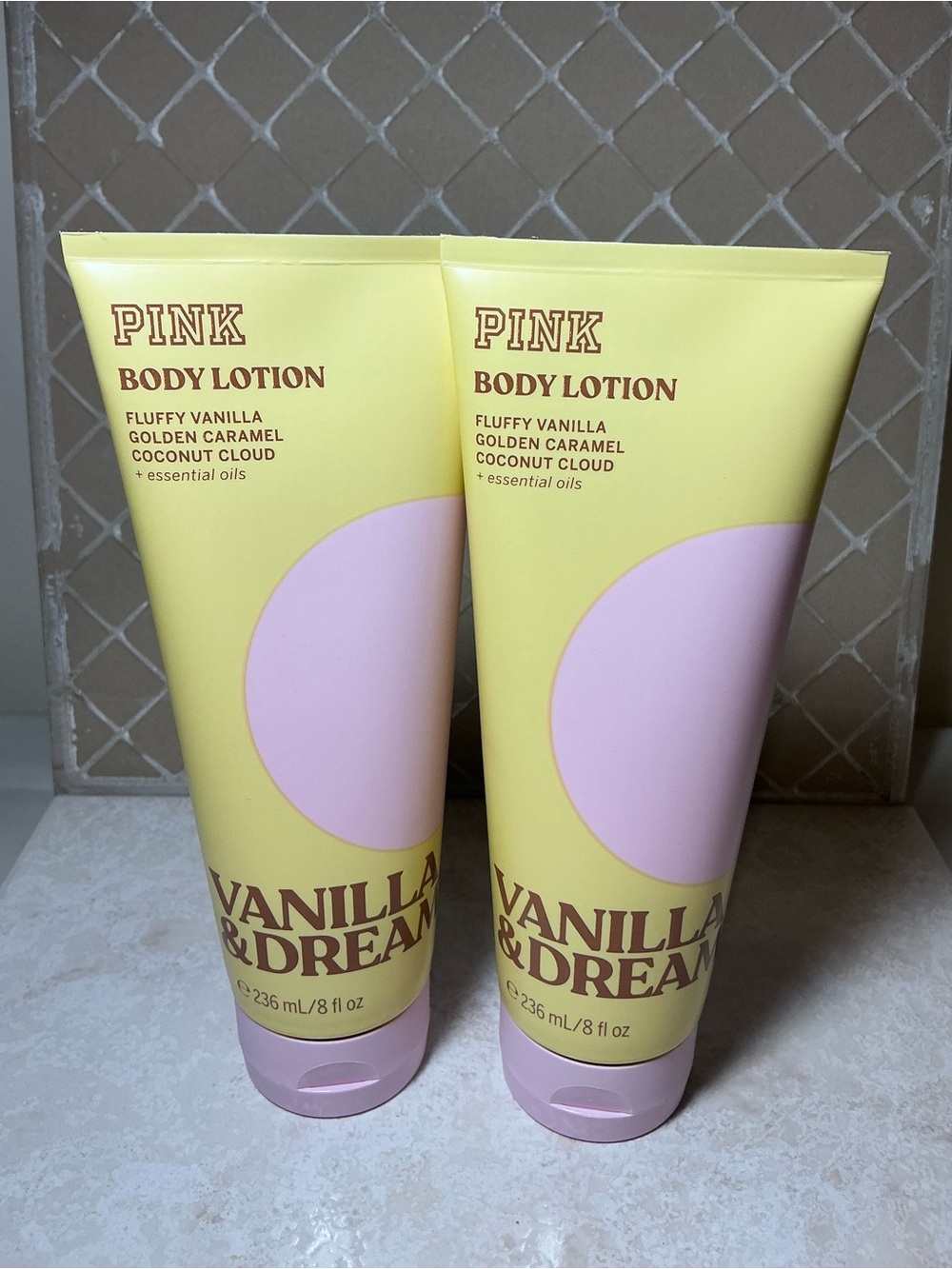 PINK Vanilla & Dreamy Body Lotion 8 oz Set of 2 NEW